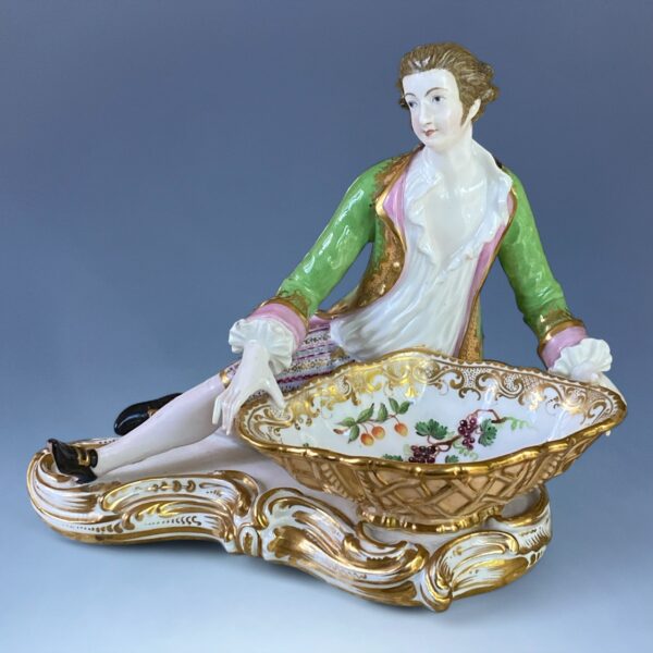 C19th MINTON - A Fine Pair of Figures with Sweetmeat Bowls. - Image 15