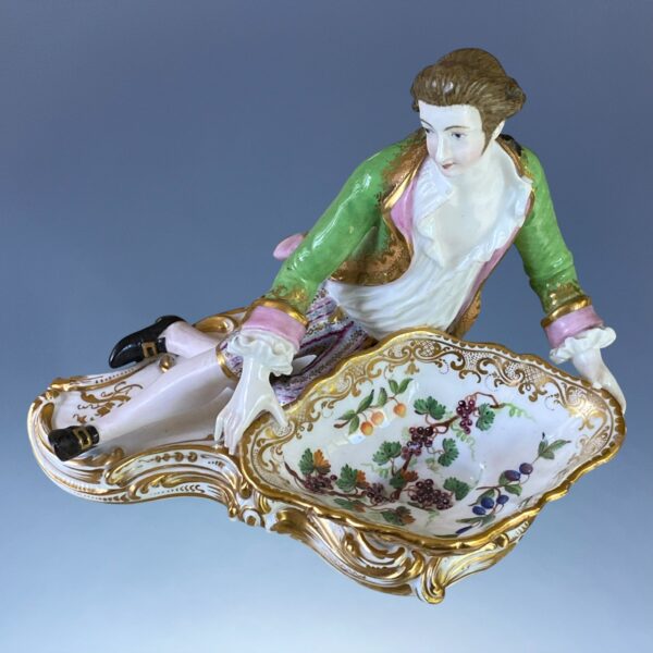 C19th MINTON - A Fine Pair of Figures with Sweetmeat Bowls. - Image 8