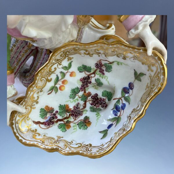 C19th MINTON - A Fine Pair of Figures with Sweetmeat Bowls. - Image 9