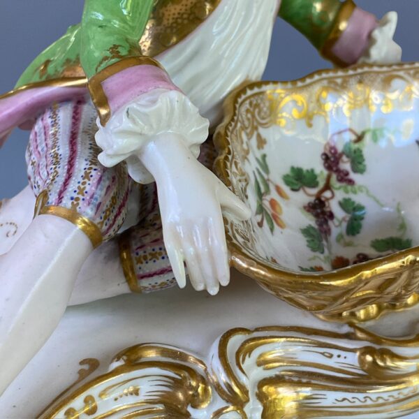 C19th MINTON - A Fine Pair of Figures with Sweetmeat Bowls. - Image 10