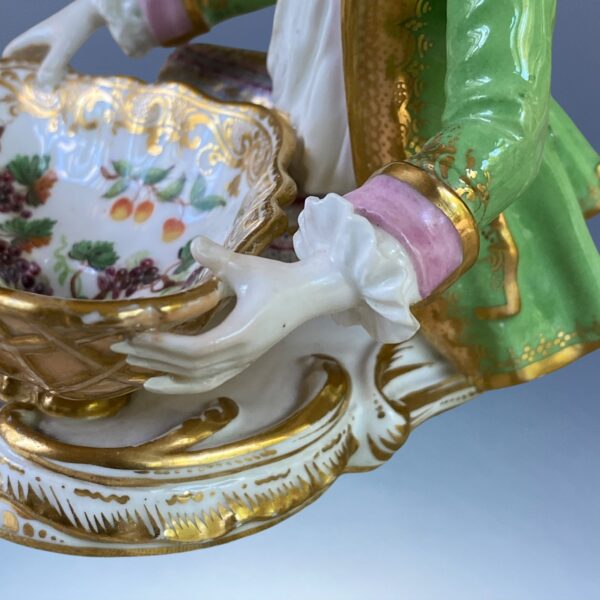 C19th MINTON - A Fine Pair of Figures with Sweetmeat Bowls. - Image 11
