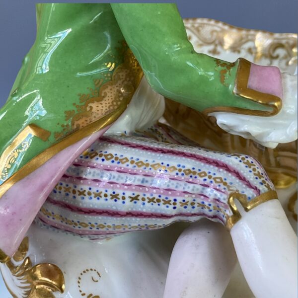 C19th MINTON - A Fine Pair of Figures with Sweetmeat Bowls. - Image 13