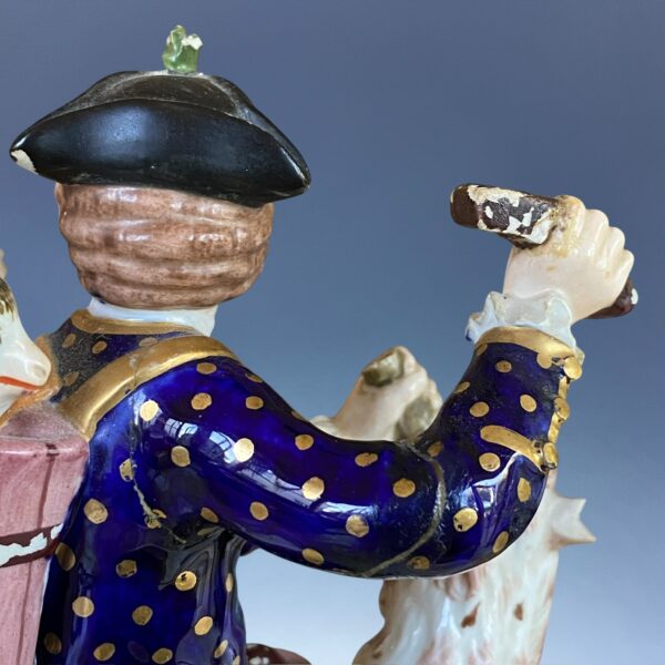 (Clearance) C19th DERBY Large Figure - Welch Tailor Riding a Goat - Image 6