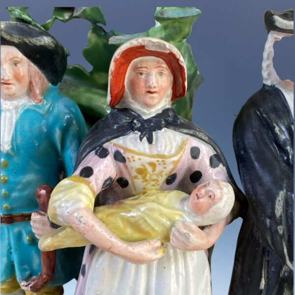 (Clearance)  Early Staffordshire Pottery - TITHE PIG GROUP af - Image 5