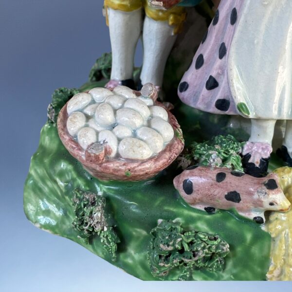 (Clearance)  Early Staffordshire Pottery - TITHE PIG GROUP af - Image 6