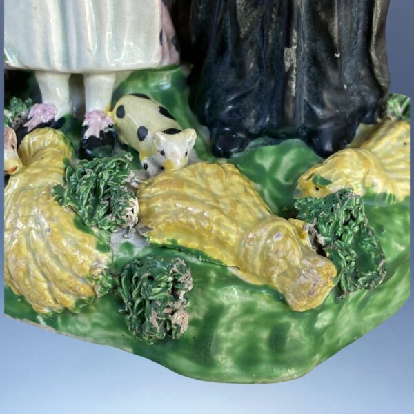 (Clearance)  Early Staffordshire Pottery - TITHE PIG GROUP af - Image 7