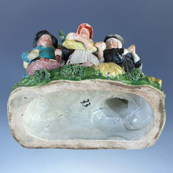 (Clearance)  Early Staffordshire Pottery - TITHE PIG GROUP af - Image 9