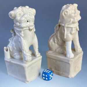 (Clearance) TWO - Chinese Blanc de Chine ‘Foo Dogs’