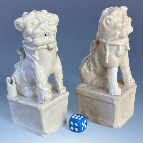 (Clearance) TWO - Chinese Blanc de Chine ‘Foo Dogs’