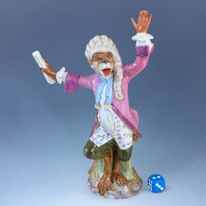 (Clearance) Meissen Style Monkey Band Figure ‘The Conductor’