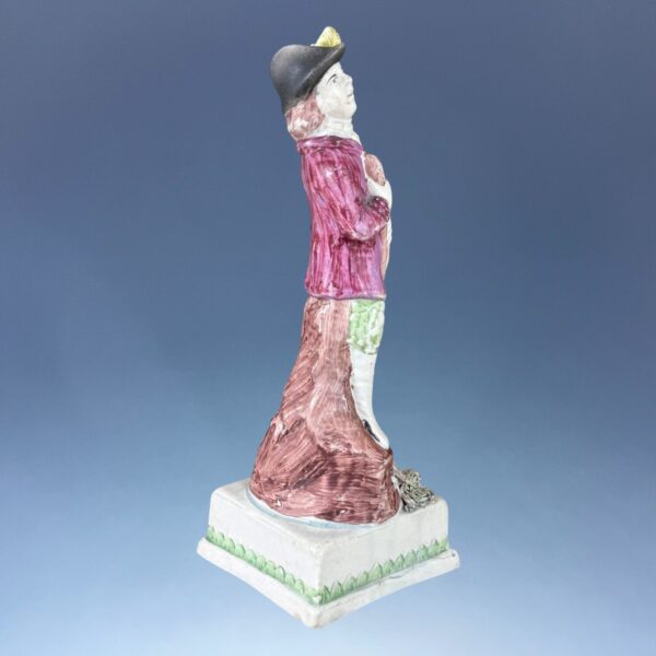 Early Staffordshire Pottery Figure of a Hunter Holding a Duck - Image 4