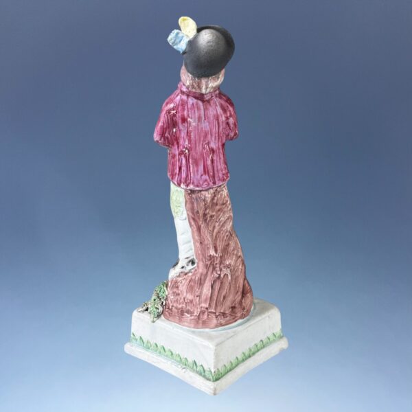 Early Staffordshire Pottery Figure of a Hunter Holding a Duck - Image 3