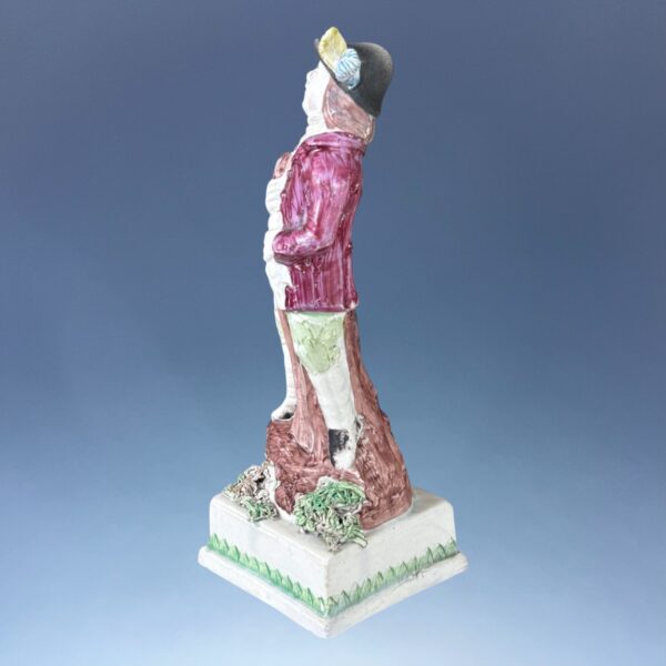 Early Staffordshire Pottery Figure of a Hunter Holding a Duck - Image 2