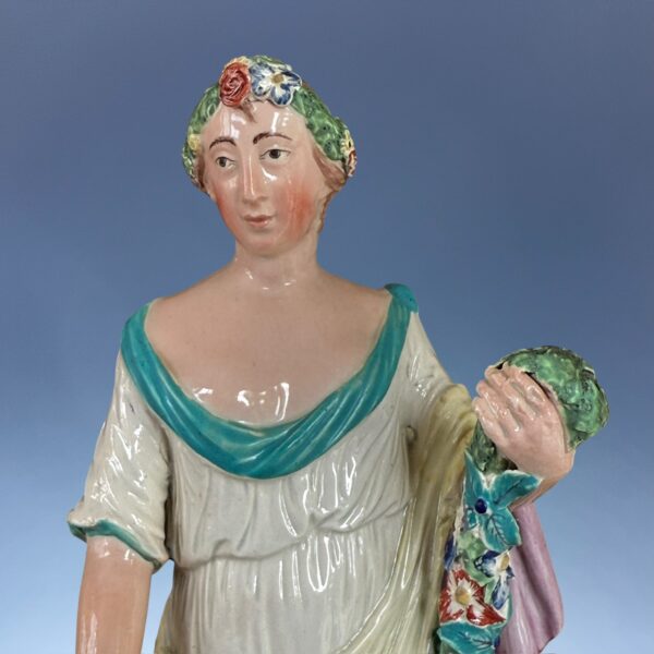 Early Staffordshire Pottery Large Figure of Flora - Image 2