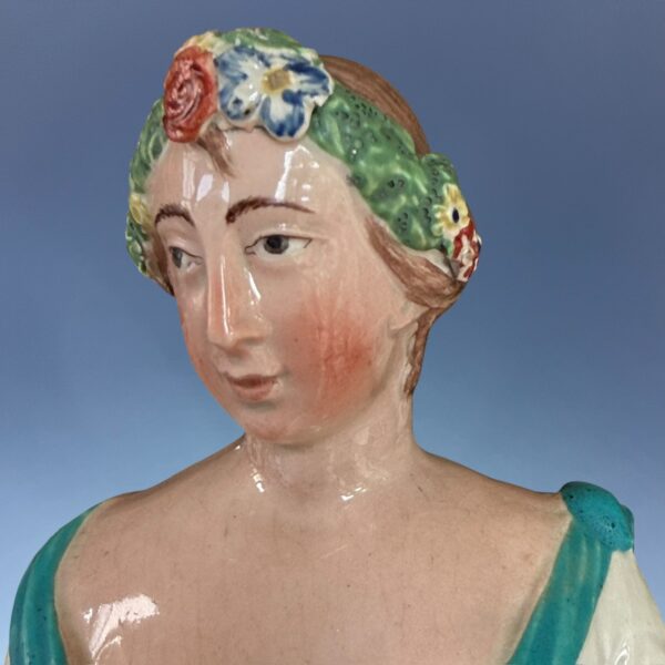 Early Staffordshire Pottery Large Figure of Flora - Image 3