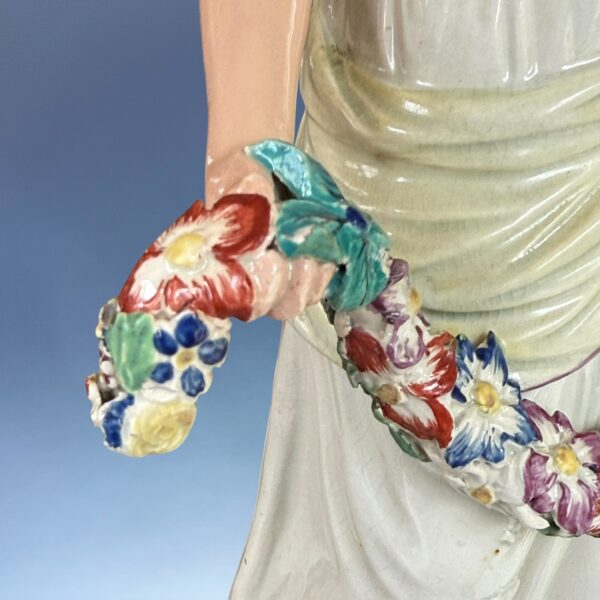 Early Staffordshire Pottery Large Figure of Flora - Image 4