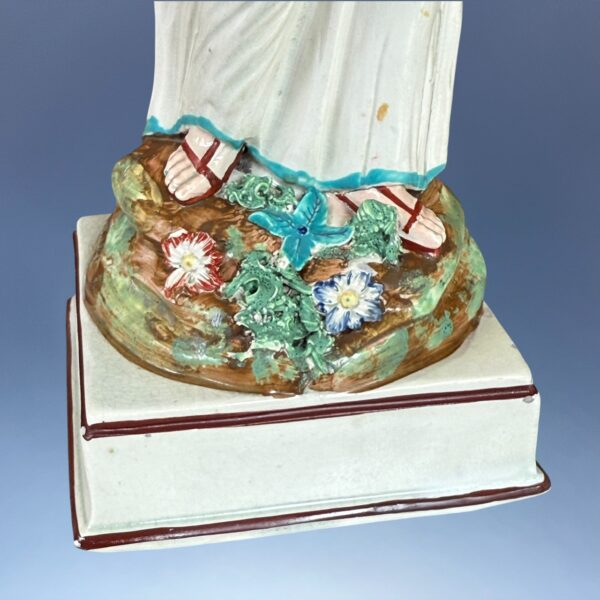 Early Staffordshire Pottery Large Figure of Flora - Image 5