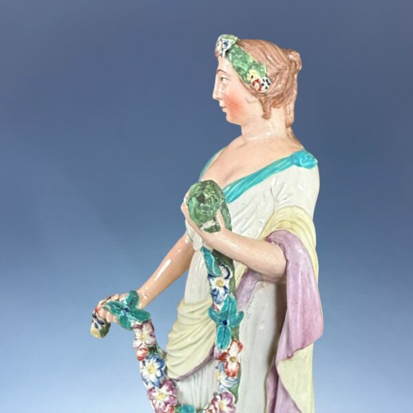 Early Staffordshire Pottery Large Figure of Flora - Image 7