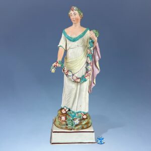 Early Staffordshire Pottery Large Figure of Flora