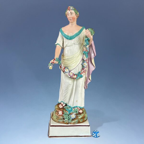 Early Staffordshire Pottery Large Figure of Flora