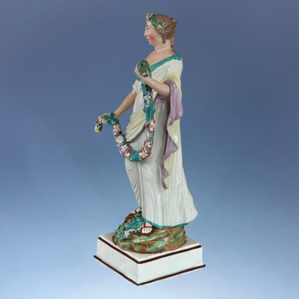 Early Staffordshire Pottery Large Figure of Flora - Image 9