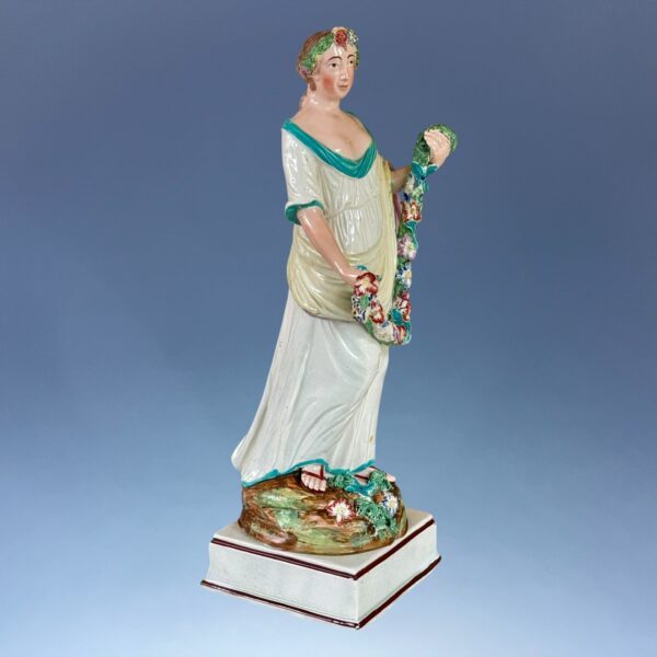 Early Staffordshire Pottery Large Figure of Flora - Image 14