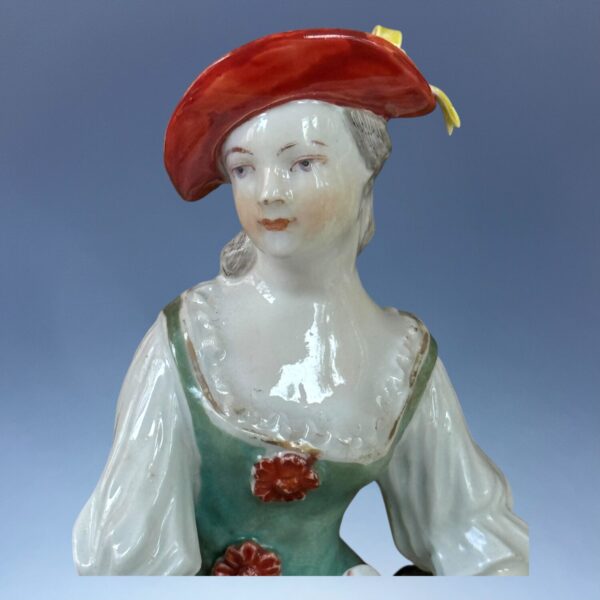 (Clearance) Derby Porcelain Figure - Shepherdess. - Image 3