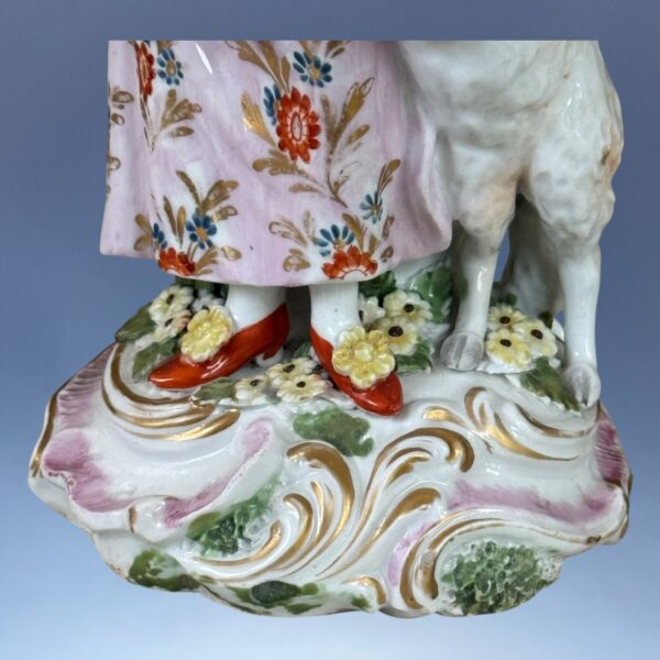 (Clearance) Derby Porcelain Figure - Shepherdess. - Image 4