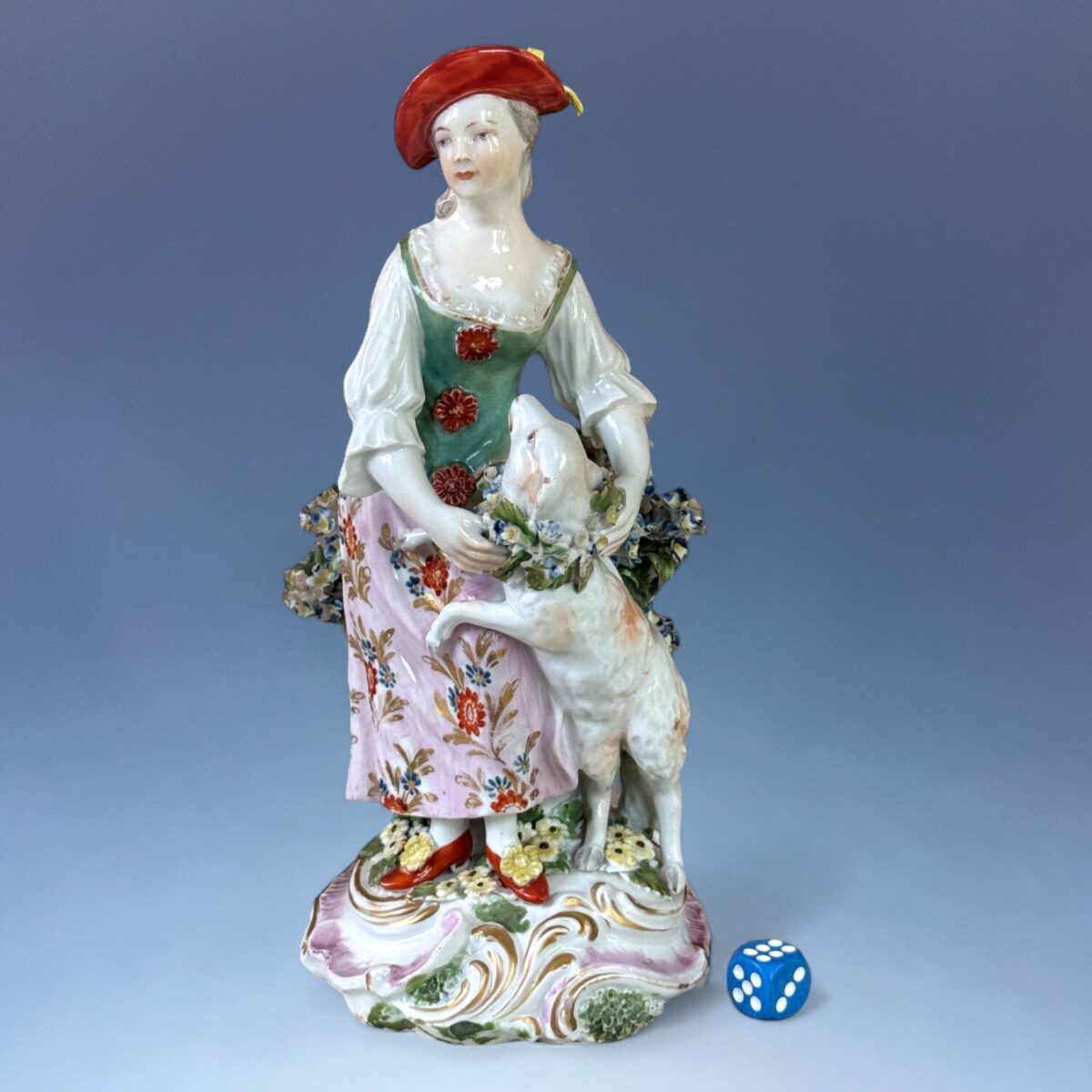 (Clearance) Derby Porcelain Figure – Shepherdess.