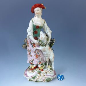 (Clearance) Derby Porcelain Figure - Shepherdess.