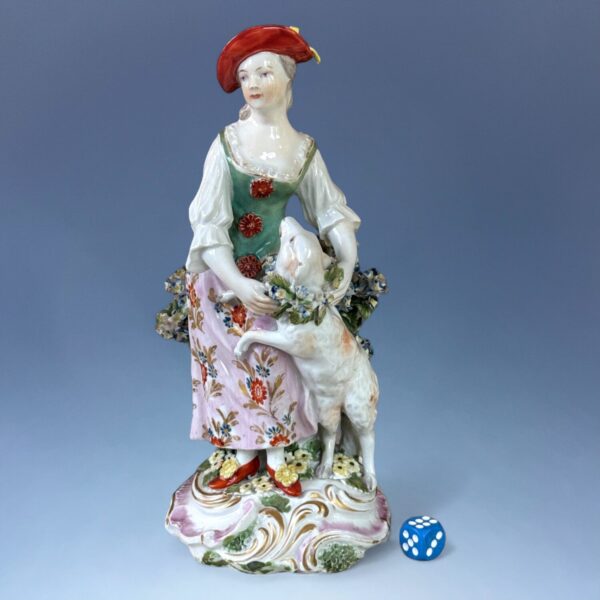 (Clearance) Derby Porcelain Figure - Shepherdess.