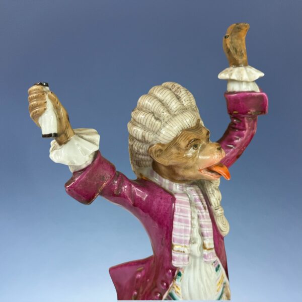 (Clearance) Meissen Style Monkey Band Figure ‘The Conductor’ - Image 2