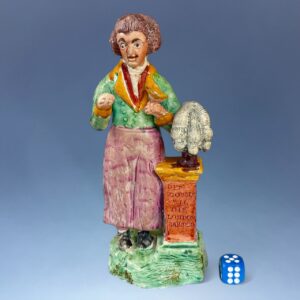 Rare early Staffordshire Figure of a ‘London Barber’