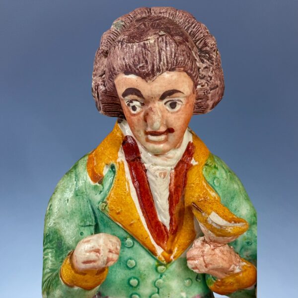 Rare early Staffordshire Figure of a ‘London Barber’ - Image 8