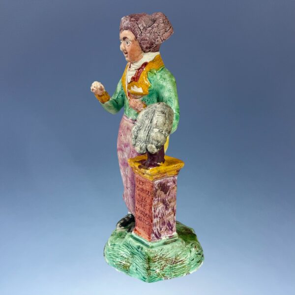 Rare early Staffordshire Figure of a ‘London Barber’ - Image 6