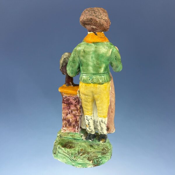 Rare early Staffordshire Figure of a ‘London Barber’ - Image 5
