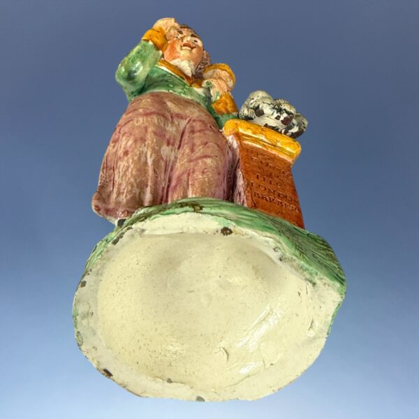 Rare early Staffordshire Figure of a ‘London Barber’ - Image 2