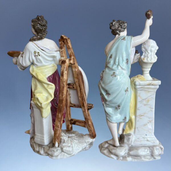 (Clearance) Pair of Miniature Figures Emblematic of Art. - Image 2