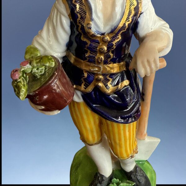 Bloor Derby Porcelain Small Figure of a Gardener - Image 2