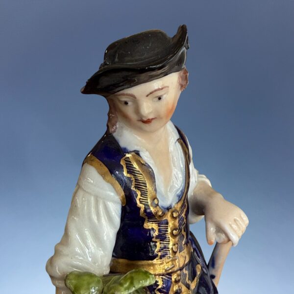 Bloor Derby Porcelain Small Figure of a Gardener - Image 4