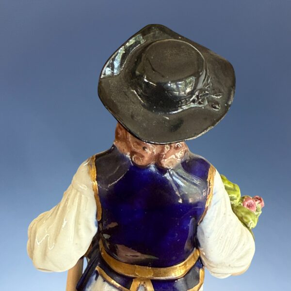 Bloor Derby Porcelain Small Figure of a Gardener - Image 7
