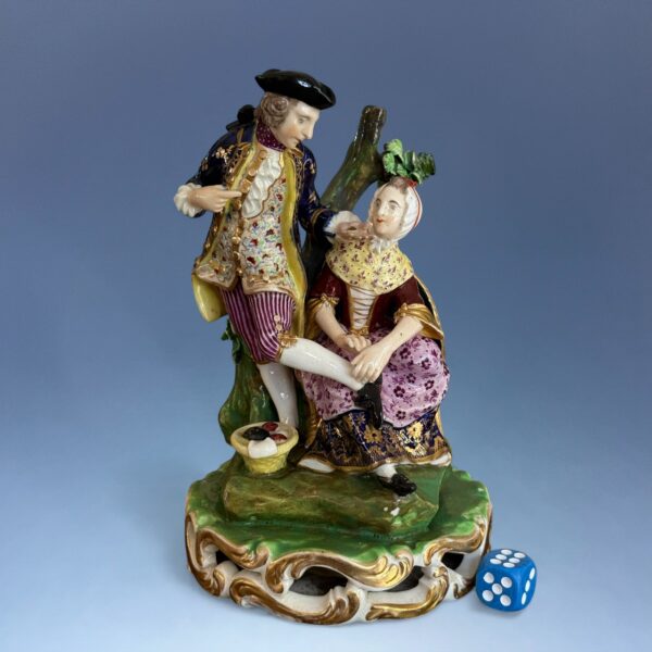 Derby Porcelain figure of the Stocking Mender.