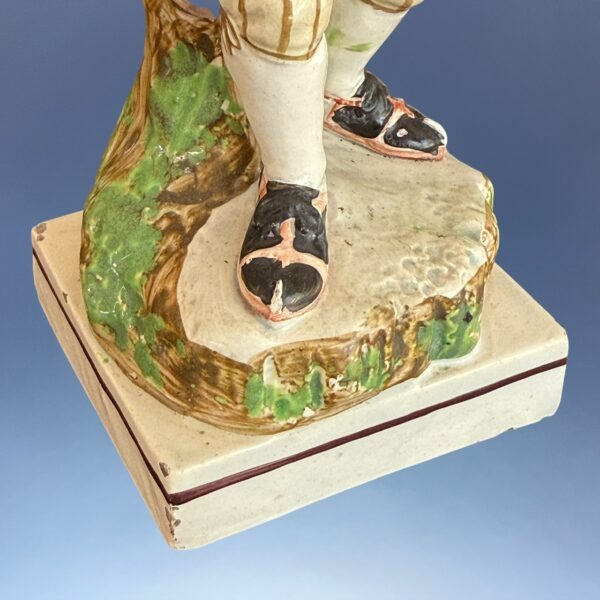 Staffordshire Pottery Figure of a Boy - Skating. - Image 3