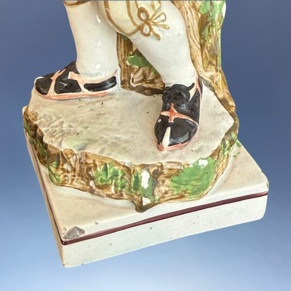 Staffordshire Pottery Figure of a Boy - Skating. - Image 5