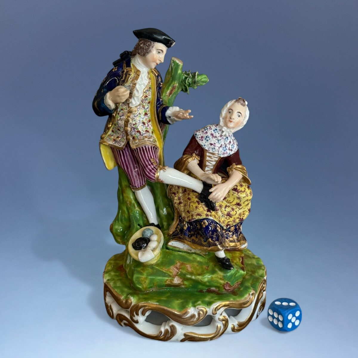 Derby Porcelain figure of the Stocking Mender. (nt)