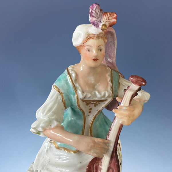Pair of Derby Porcelain figures - Shepherd & Shepherdess Musicians - Image 11