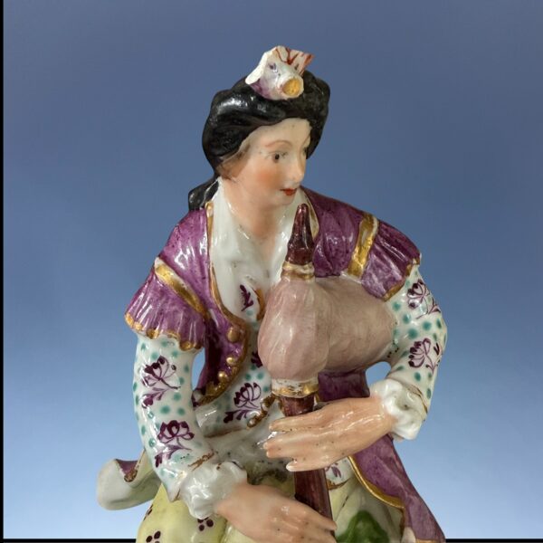 Pair of Derby Porcelain figures - Shepherd & Shepherdess Musicians - Image 2