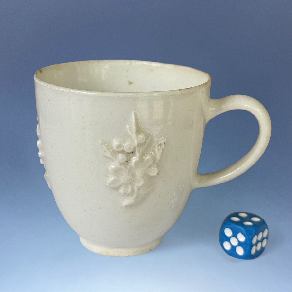 C18th BOW Coffee Cup – Prunus Relief Sprigs.