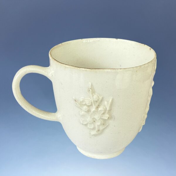 C18th BOW Coffee Cup - Prunus Relief Sprigs. - Image 3