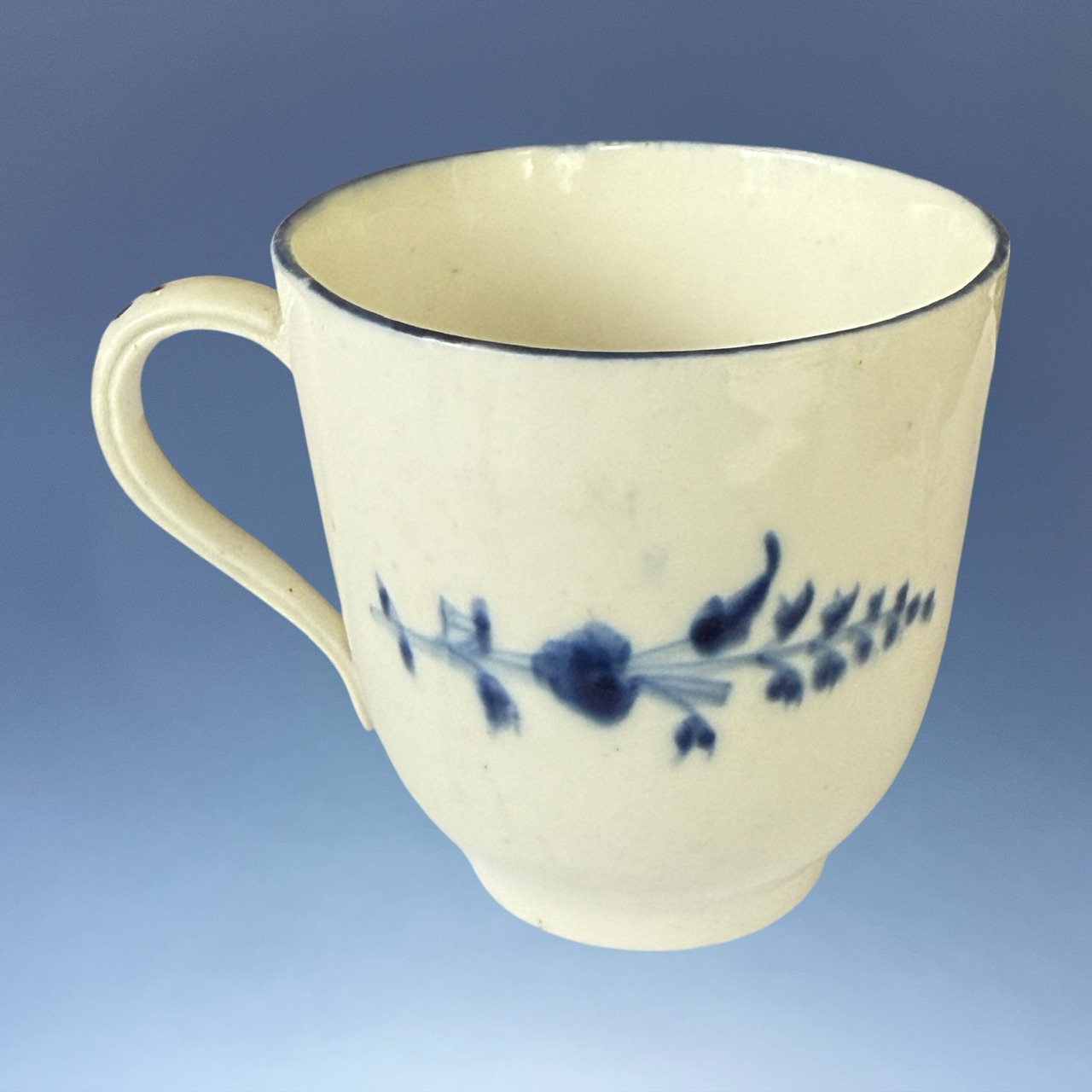 C18th French Soft Paste Porcelain Coffee Cup -Chantilly. - Image 3